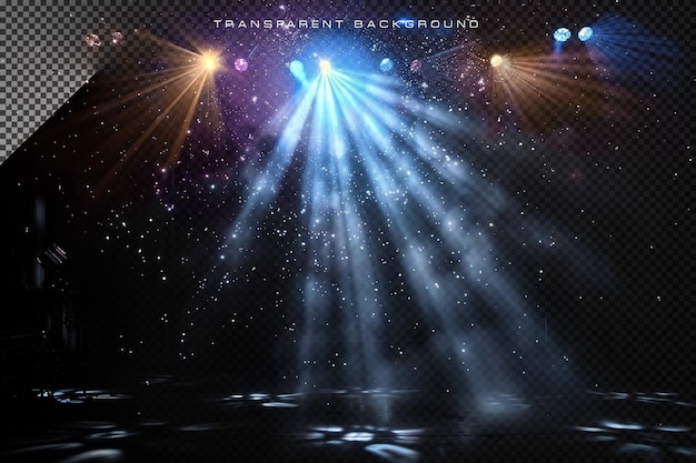 PSD abstract spotlight stage light transparent overlay