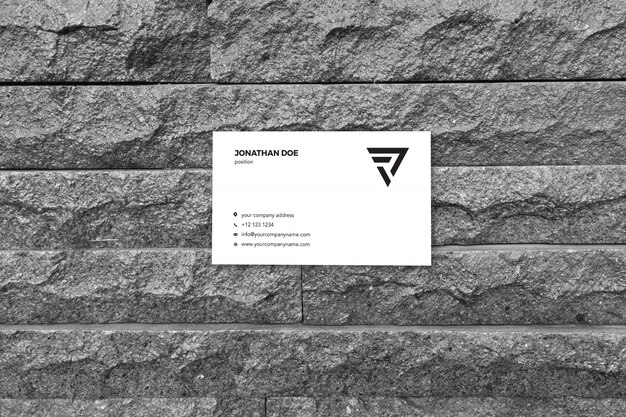 Abstract stenen visitekaartje mockup