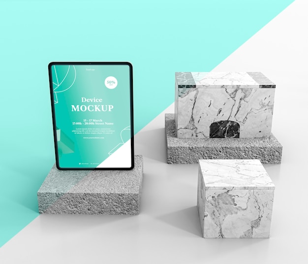 PSD abstract stone and tablet