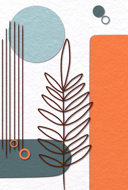 abstract style wall art of geometric shapes with pastel colors and textured backgrounds