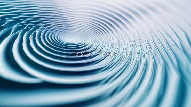 PSD abstract swirling blue and white concentric circles creating a vortex effect