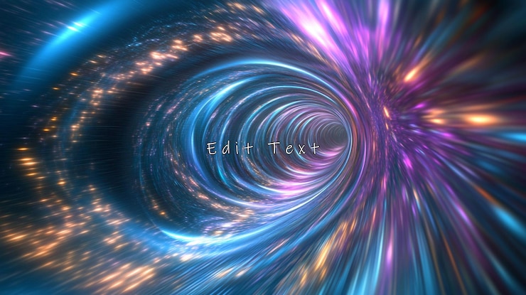 PSD abstract swirling light tunnel vibrant colors futuristic
