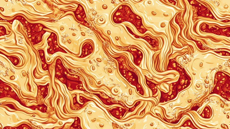 PSD abstract swirling texture with red and yellow organic shapes
