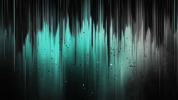 PSD abstract teal and grey vertical streaks with dark background and subtle sparkle
