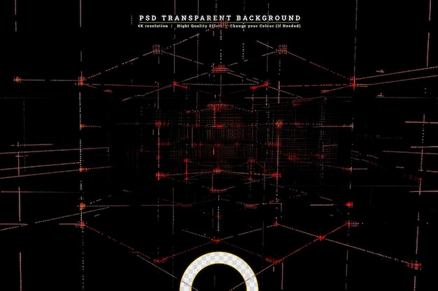 PSD abstract techno on transparent background