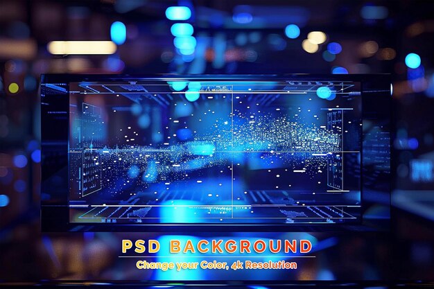 PSD tecnologia astratta sfondo immagine generata al computer arte frattale