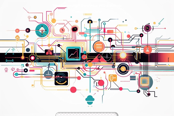 PSD abstract technology blue background design