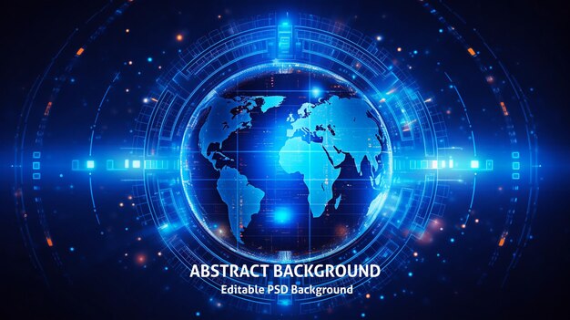 PSD abstract technology communication concept background