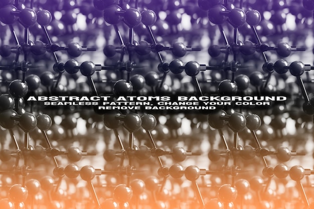 Abstract Textured Background with Editable Molecule and Atom Pattern PSD Format