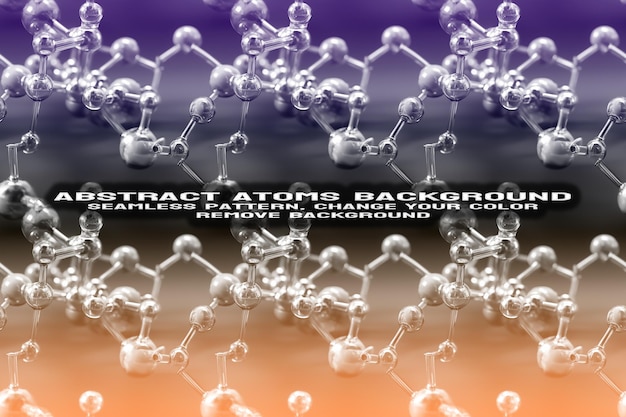 Abstract Textured Background with Editable Molecule and Atom Pattern PSD Format