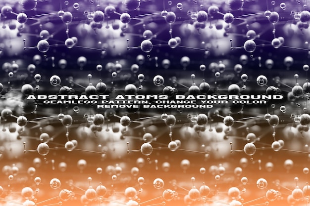 Abstract Textured Background with Editable Molecule and Atom Pattern PSD Format