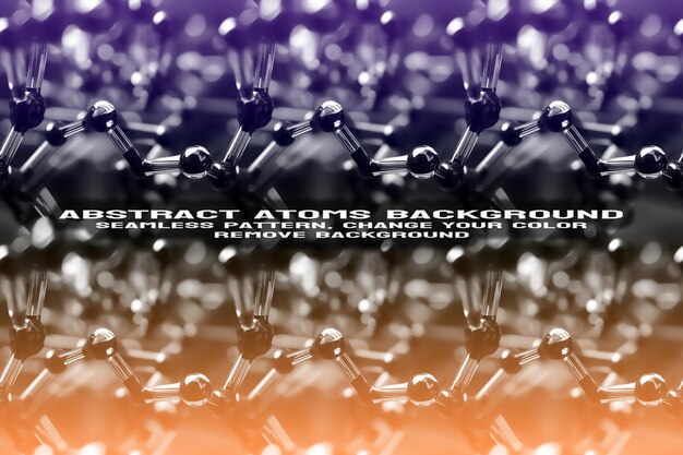Abstract Textured Background with Editable Molecule and Atom Pattern PSD Format