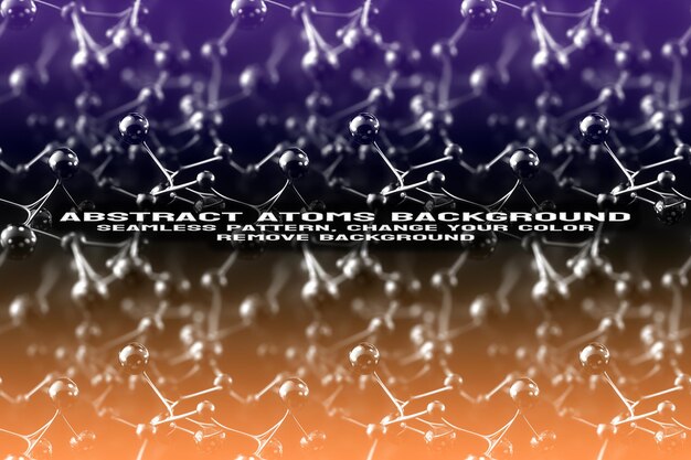 Abstract Textured Background with Editable Molecule and Atom Pattern PSD Format