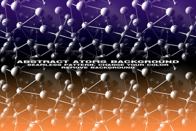 Abstract Textured Background with Editable Molecule and Atom Pattern PSD Format