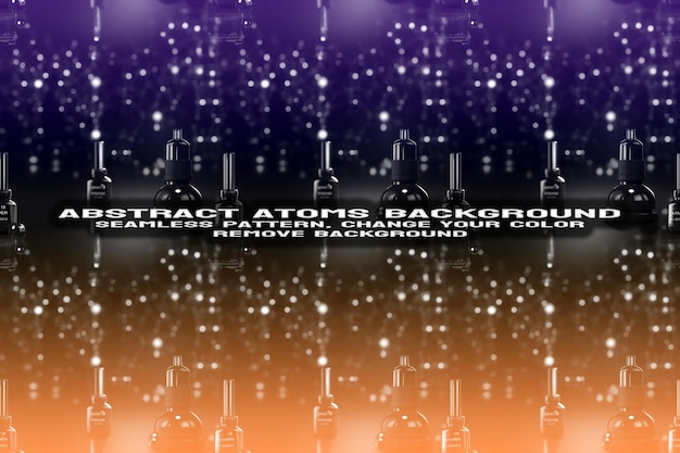 Abstract Textured Background with Editable Molecule and Atom Pattern PSD Format