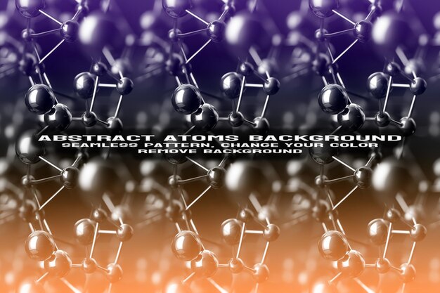 Abstract Textured Background with Editable Molecule and Atom Pattern PSD Format