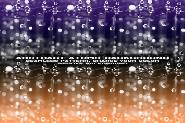 Abstract Textured Background with Editable Molecule and Atom Pattern PSD Format