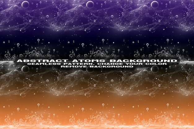 Abstract Textured Background with Editable Molecule and Atom Pattern PSD Format