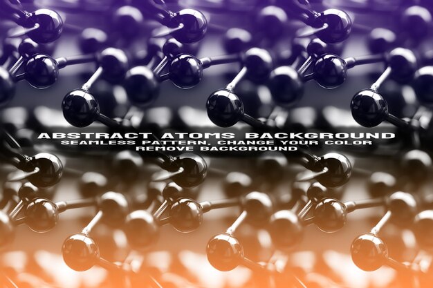 Abstract Textured Background with Editable Molecule and Atom Pattern PSD Format