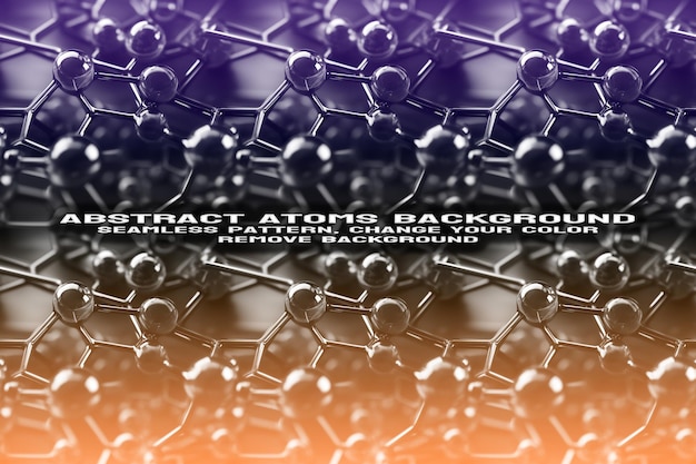 Abstract Textured Background with Editable Molecule and Atom Pattern PSD Format