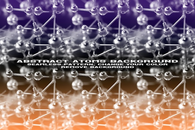 PSD Абстрактный текстурированный фон с редактируемым рисунком молекул и атомов в формате psd