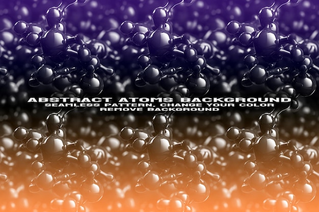 Abstract Textured Background with Editable Molecule and Atom Pattern PSD Format
