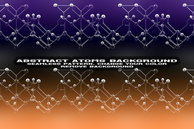 Abstract Textured Background with Editable Molecule and Atom Pattern PSD Format