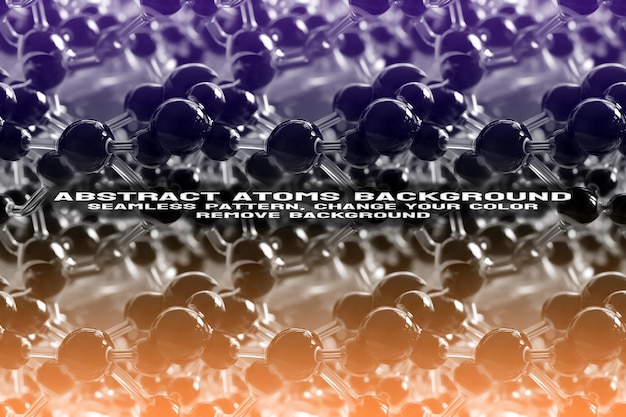 Abstract Textured Background with Editable Molecule and Atom Pattern PSD Format