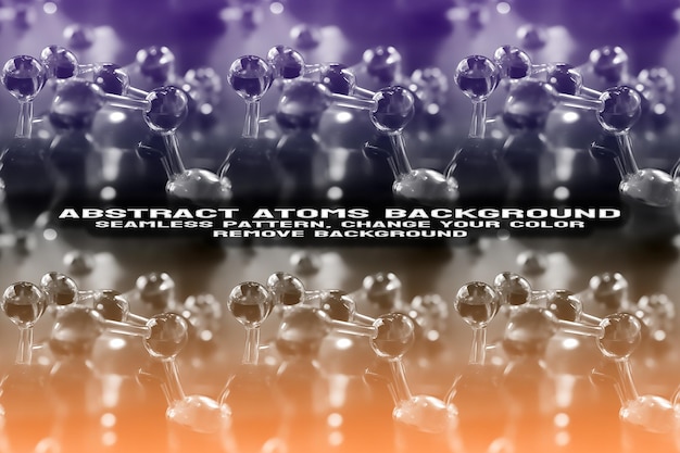 Abstract Textured Background with Editable Molecule and Atom Pattern PSD Format