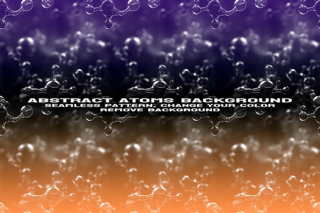 Abstract Textured Background with Editable Molecule and Atom Pattern PSD Format