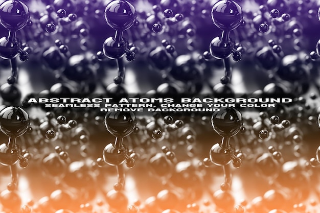 Abstract Textured Background with Editable Molecule and Atom Pattern PSD Format