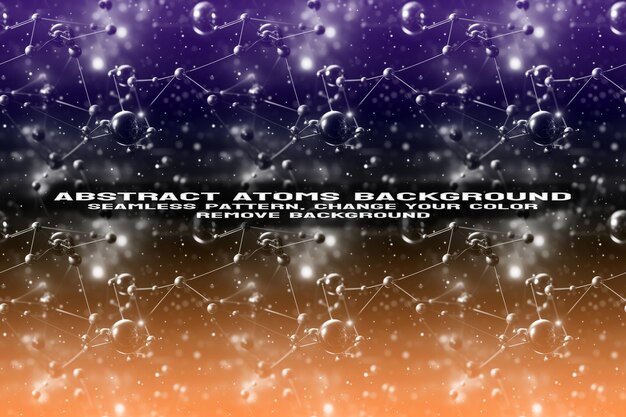 Abstract Textured Background with Editable Molecule and Atom Pattern PSD Format