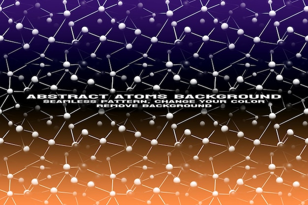 Abstract Textured Background with Editable Molecule and Atom Pattern PSD Format