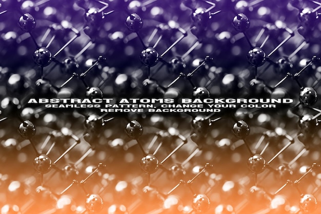 Abstract Textured Background with Editable Molecule and Atom Pattern PSD Format