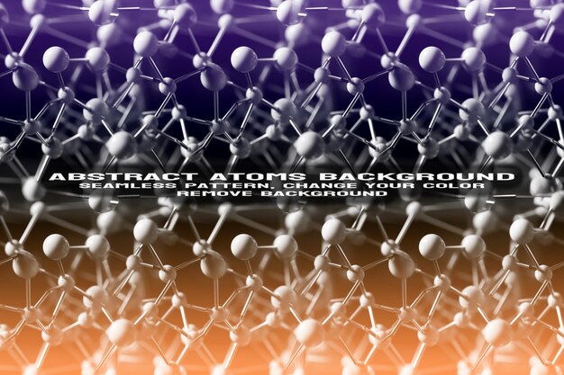 Abstract Textured Background with Editable Molecule and Atom Pattern PSD Format