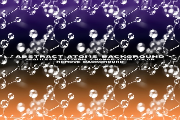 Абстрактный текстурированный фон с редактируемым рисунком молекул и атомов в формате psd