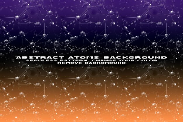 Abstract Textured Background with Editable Molecule and Atom Pattern PSD Format