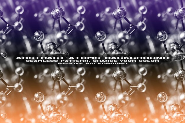 Abstract Textured Background with Editable Molecule and Atom Pattern PSD Format