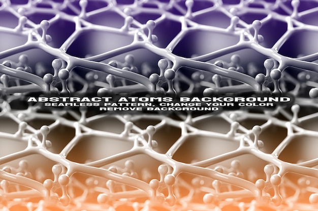 Abstract Textured Background with Editable Molecule and Atom Pattern PSD Format