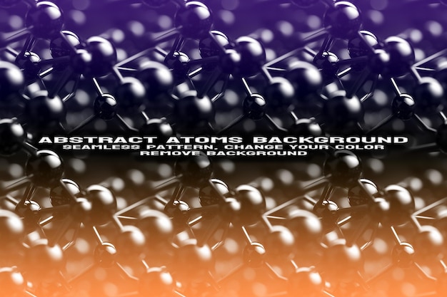 Abstract Textured Background with Editable Molecule and Atom Pattern PSD Format