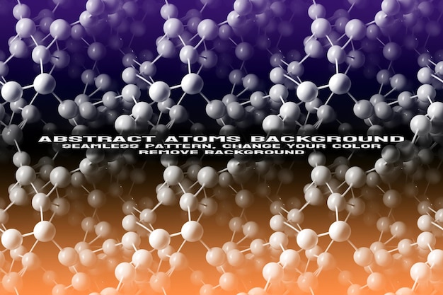 Abstract Textured Background with Editable Molecule and Atom Pattern PSD Format