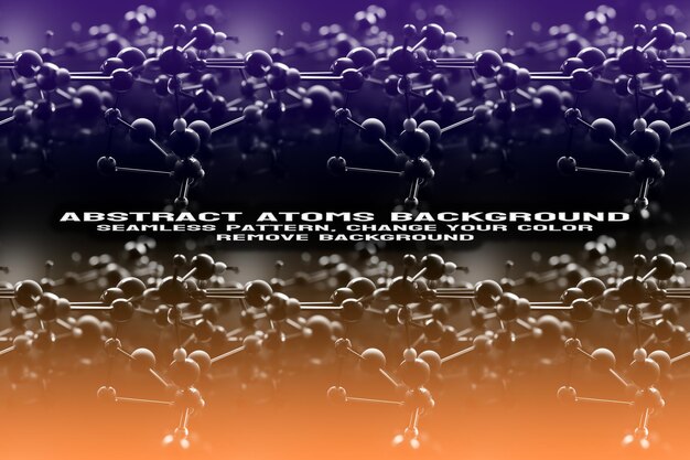 Abstract Textured Background with Editable Molecule and Atom Pattern PSD Format