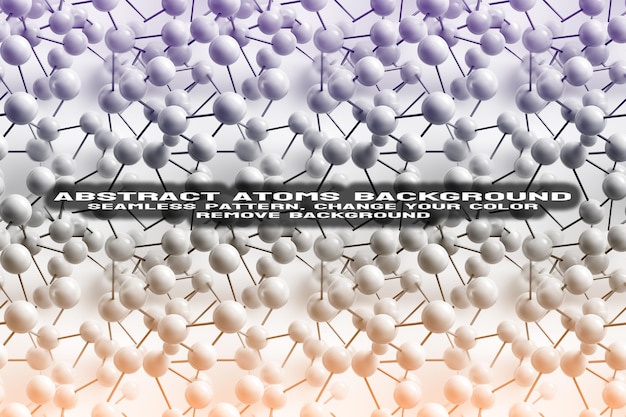 Abstract Textured Background with Editable Molecule and Atom Pattern PSD Format