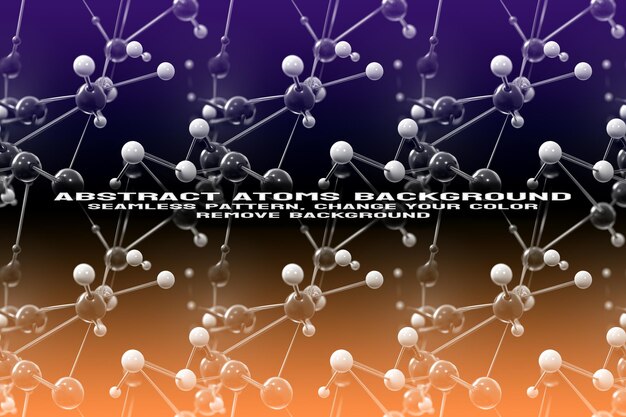 Абстрактный текстурированный фон с редактируемым рисунком молекул и атомов в формате psd