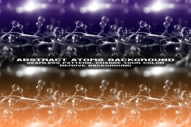 Abstract Textured Background with Editable Molecule and Atom Pattern PSD Format