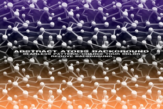 Abstract Textured Background with Editable Molecule and Atom Pattern PSD Format