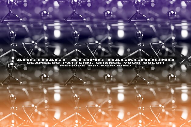 Abstract Textured Background with Editable Molecule and Atom Pattern PSD Format
