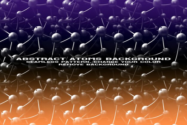 Abstract Textured Background with Editable Molecule and Atom Pattern PSD Format