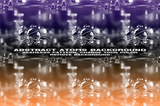 Abstract Textured Background with Editable Molecule and Atom Pattern PSD Format