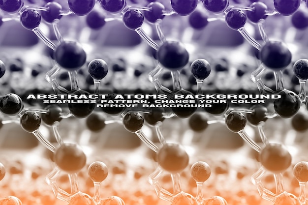 Abstract Textured Background with Editable Molecule and Atom Pattern PSD Format